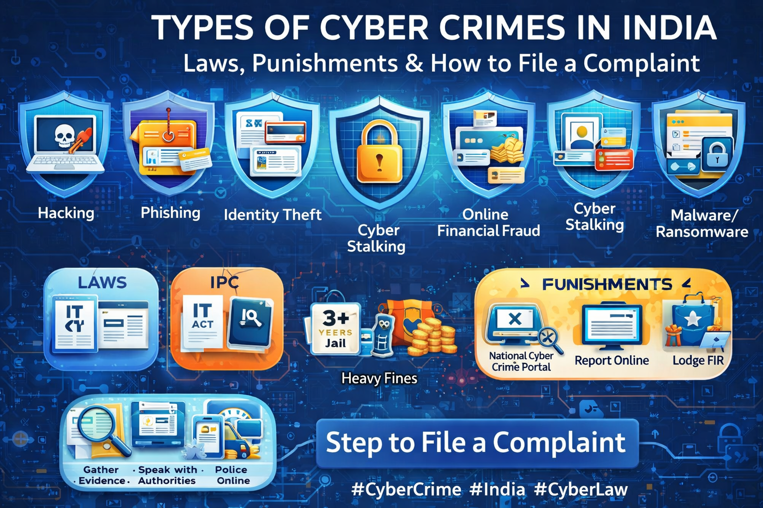 Types of Cyber Crimes in India: Laws, Punishments & How to File a Complaint