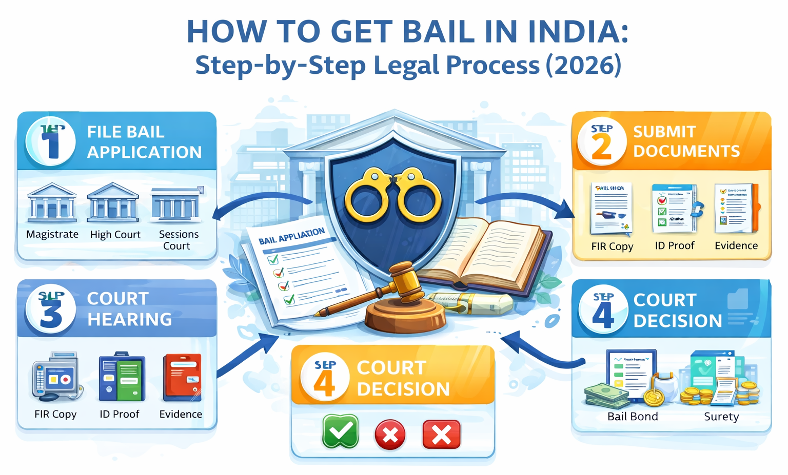 How to Get Bail in India: Step-by-Step Legal Process, Documents & Court Procedure (2026)