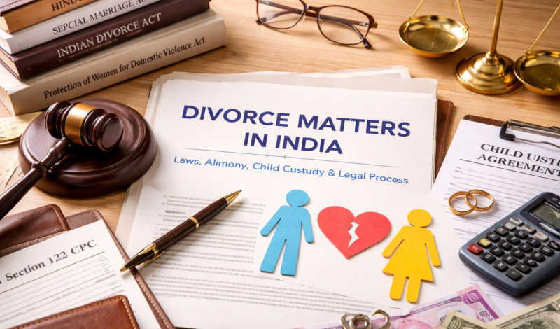 Divorce Matters in India: Laws, Alimony, Child Custody & Legal Process