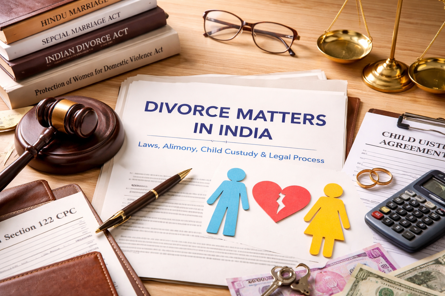 Divorce Matters in India: Laws, Alimony, Child Custody & Legal Process